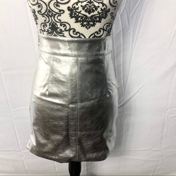 storets Dresses & Skirts - Storets metallic grey skirt nwt